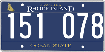 RI license plate 151078