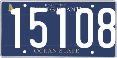 RI license plate 15108
