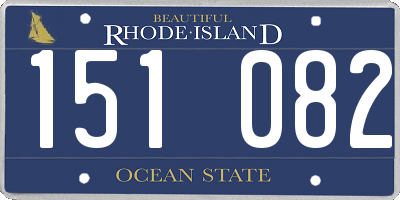 RI license plate 151082