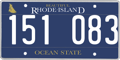 RI license plate 151083