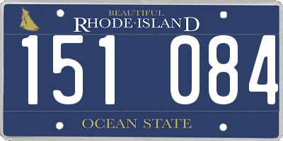 RI license plate 151084