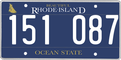 RI license plate 151087
