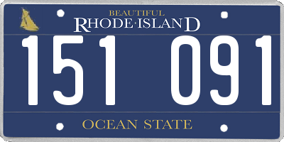 RI license plate 151091
