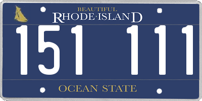 RI license plate 151111