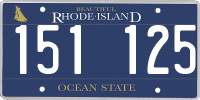 RI license plate 151125