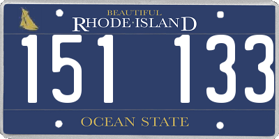 RI license plate 151133