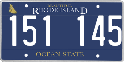 RI license plate 151145