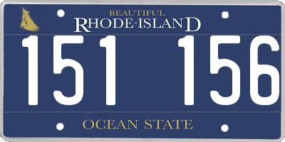 RI license plate 151156