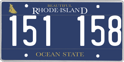 RI license plate 151158