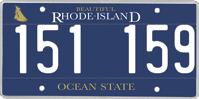 RI license plate 151159