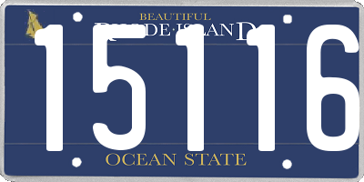 RI license plate 15116