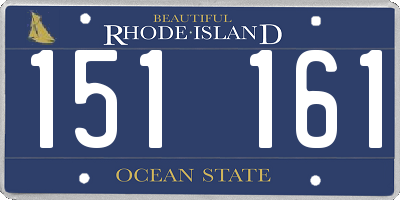 RI license plate 151161