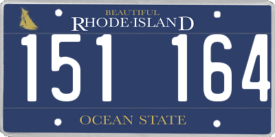 RI license plate 151164