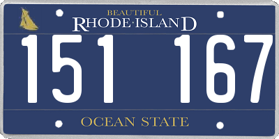 RI license plate 151167