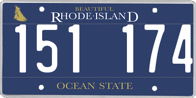 RI license plate 151174