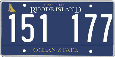RI license plate 151177