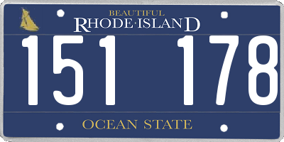 RI license plate 151178