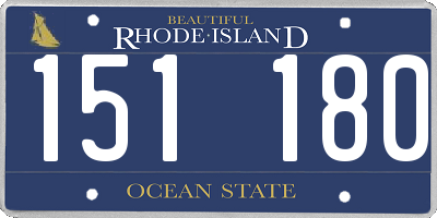RI license plate 151180