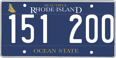 RI license plate 151200