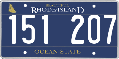 RI license plate 151207