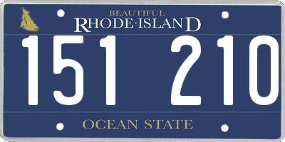 RI license plate 151210