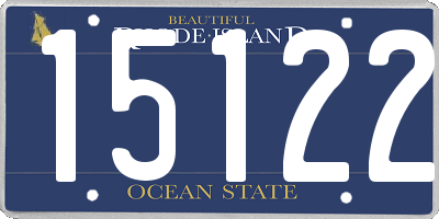 RI license plate 15122