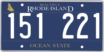 RI license plate 151221