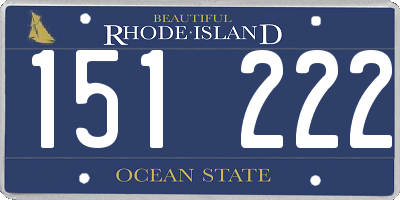 RI license plate 151222