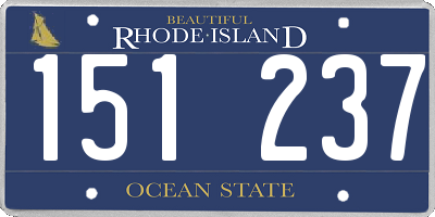 RI license plate 151237