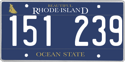 RI license plate 151239