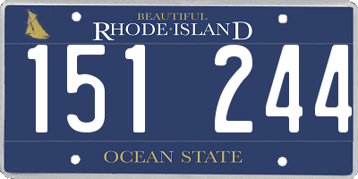 RI license plate 151244