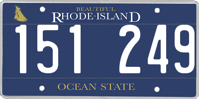 RI license plate 151249