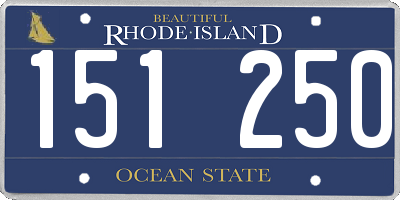 RI license plate 151250