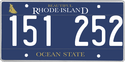 RI license plate 151252