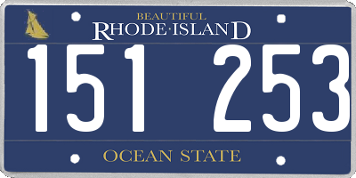 RI license plate 151253