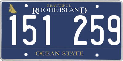 RI license plate 151259