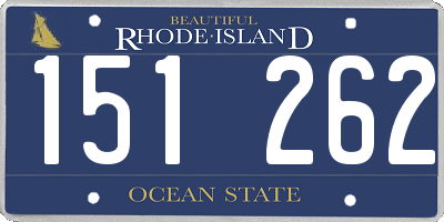 RI license plate 151262