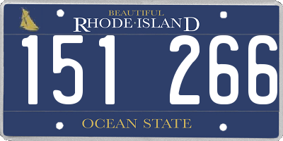 RI license plate 151266
