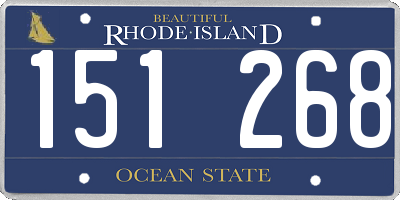 RI license plate 151268