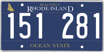 RI license plate 151281