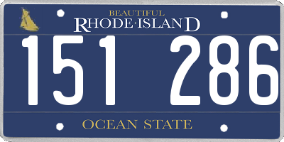 RI license plate 151286