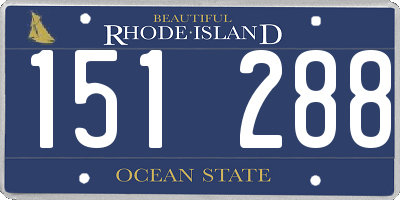 RI license plate 151288