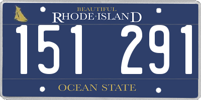 RI license plate 151291