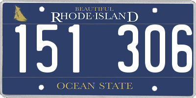 RI license plate 151306