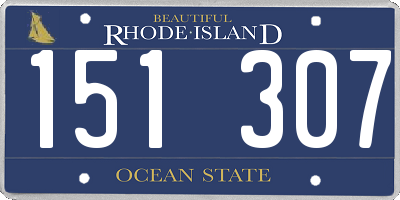 RI license plate 151307