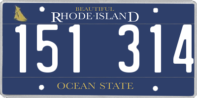 RI license plate 151314