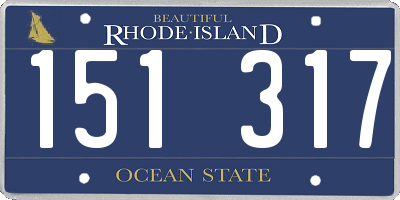 RI license plate 151317