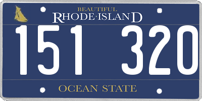RI license plate 151320