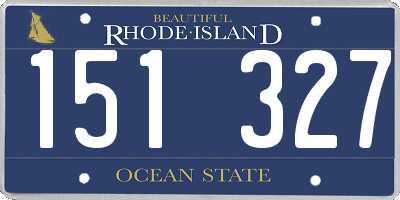 RI license plate 151327