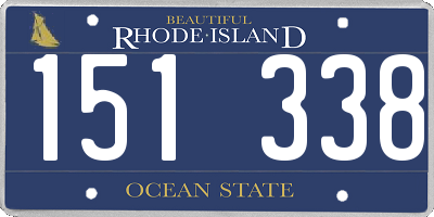 RI license plate 151338